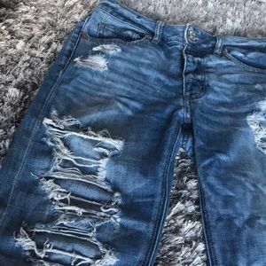 Ripped boyfriend jeans